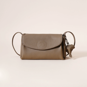 Brown Genuine leather messenger bag women's bag high-end fashion mini exquisite first layer cowhide small bag