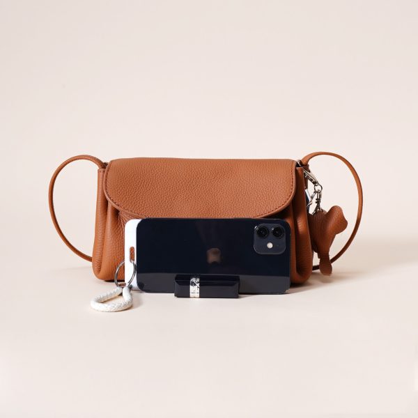 Orange Genuine leather messenger bag women's bag high-end fashion mini exquisite first layer cowhide small bag - Image 4