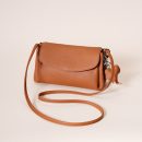 Orange Genuine leather messenger bag women's bag high-end fashion mini exquisite first layer cowhide small bag