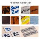 Bag text logo custom leather hot stamping leather embossing