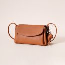 Orange Genuine leather messenger bag women's bag high-end fashion mini exquisite first layer cowhide small bag
