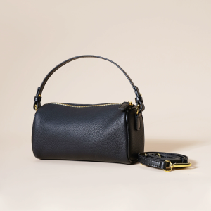 Black Cowhide high-grade genuine leather women's bag simple underarm bag popular all-match handheld crossbody bag