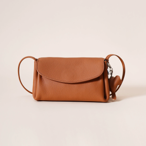 Orange Genuine leather messenger bag women's bag high-end fashion mini exquisite first layer cowhide small bag